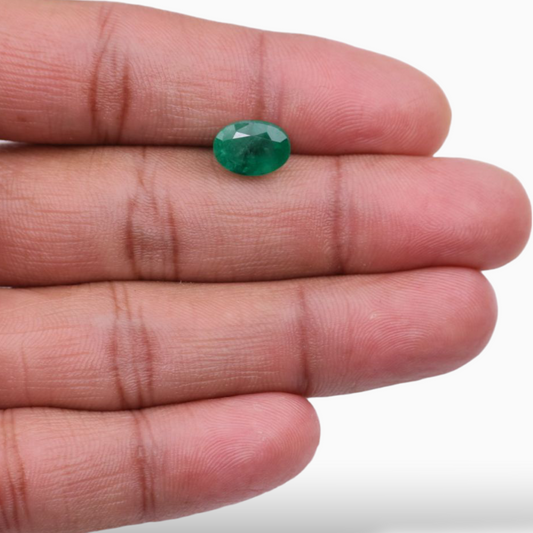 Buy Green Emerald Stone Oval Shape 3.13 Carats 10.4x7.5mm Size