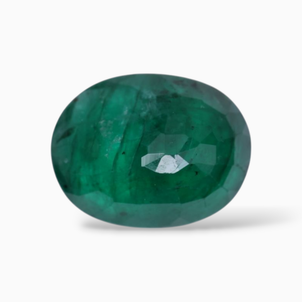 Online Sale Green Emerald Gemstone Oval Shape 3.02 Carats 11.2x8.7mm Size