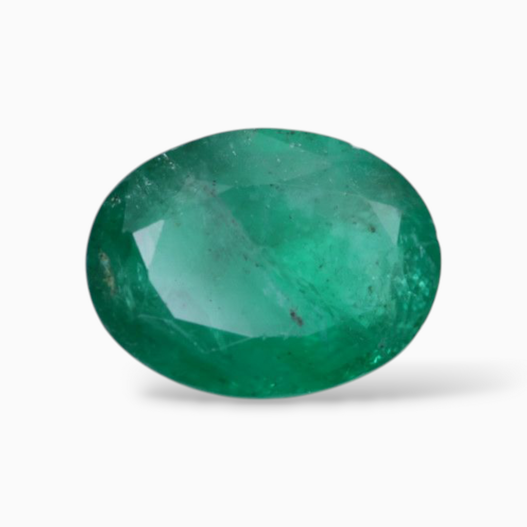 Green Panna Gemstone For Sale Oval Shape 3.66 Carats 11.6x9mm Size
