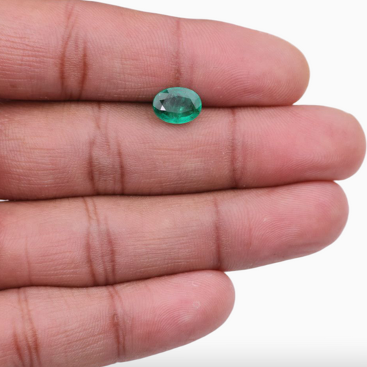 Buy Real Zambian Panna Gemstone For Sale Oval Shape 1.79 Carats 9.5x7mm Size