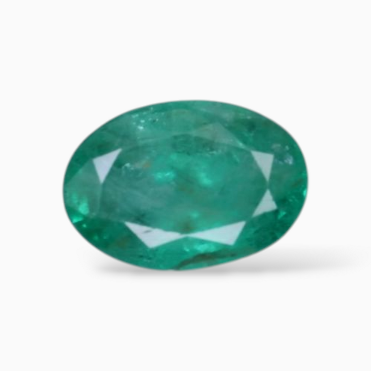 Original Green Emerald Gemstone For Sale Oval Shape 1.30 Carats 8x5.5mm Size