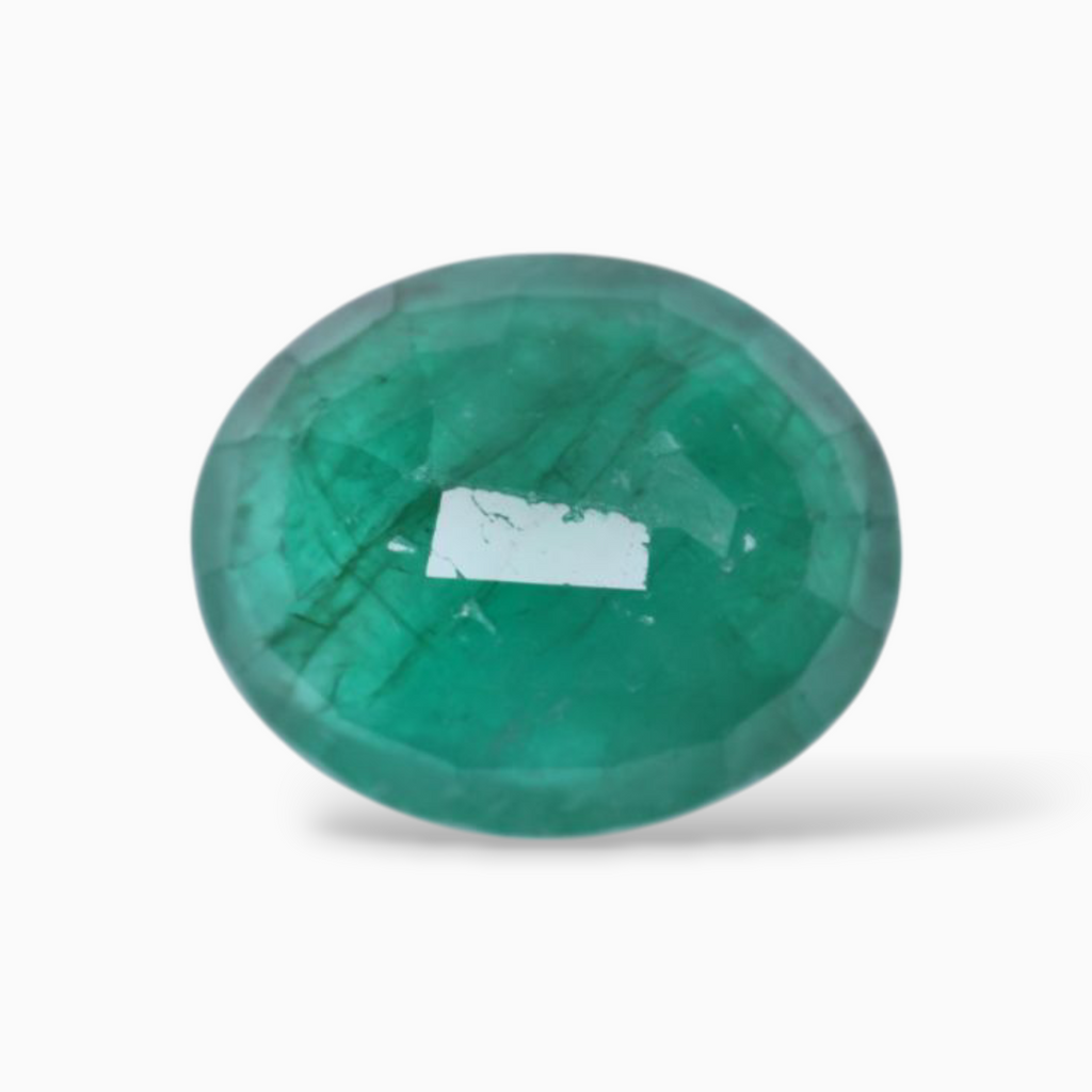Genuine Emerald Gemstone Oval Shape 4.02 Carats 11.6x9.6mm Size