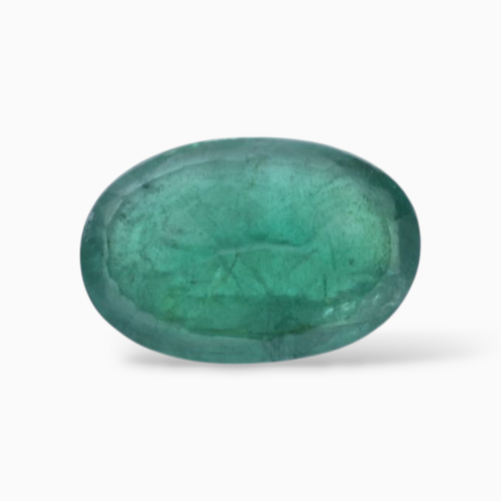 1.57 Carats Green Emerald Gemstone In Oval Shape & Size 9.7x6.4mm