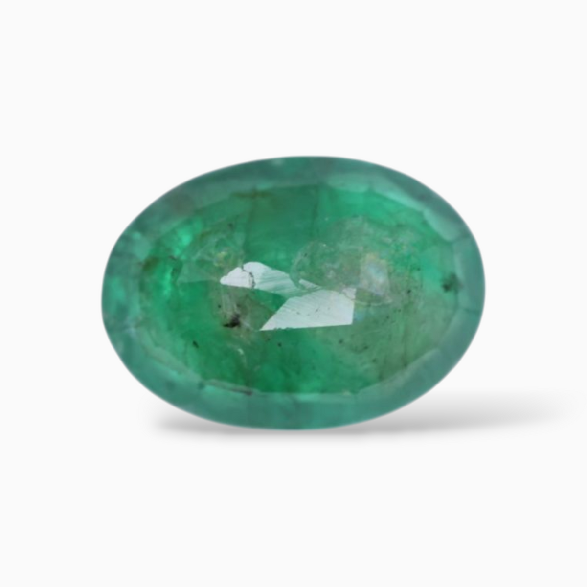 Natural Green Panna Gemstone For Sale Oval Shape 2.17 Carats 10.2x7.3mm Size