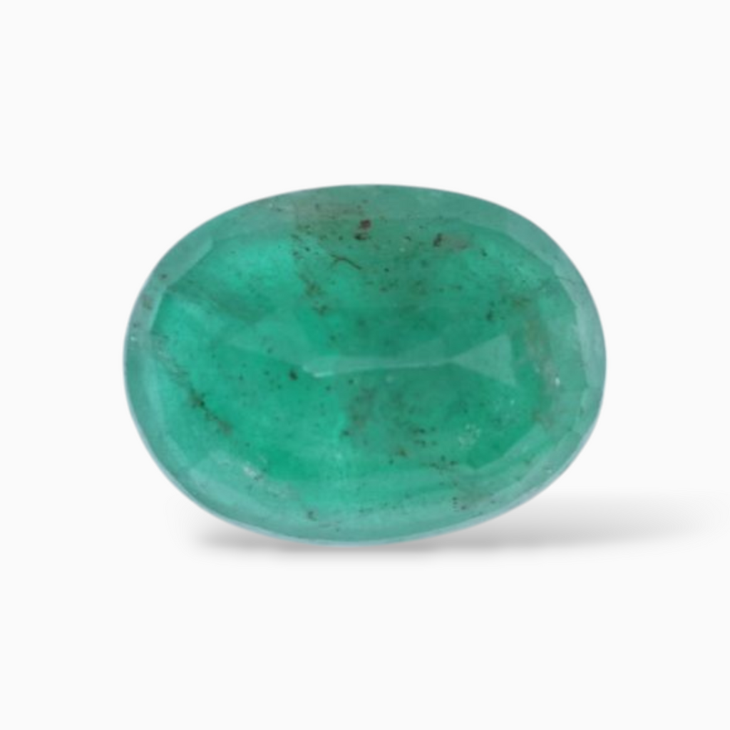 Emerald Stone Original In Oval Shape 2.92 Carats 10.2x7.6mm Size