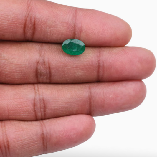 Buy Original Green Emerald Stone Oval Shape 2.10 Carats 10.4x7.2mm Size