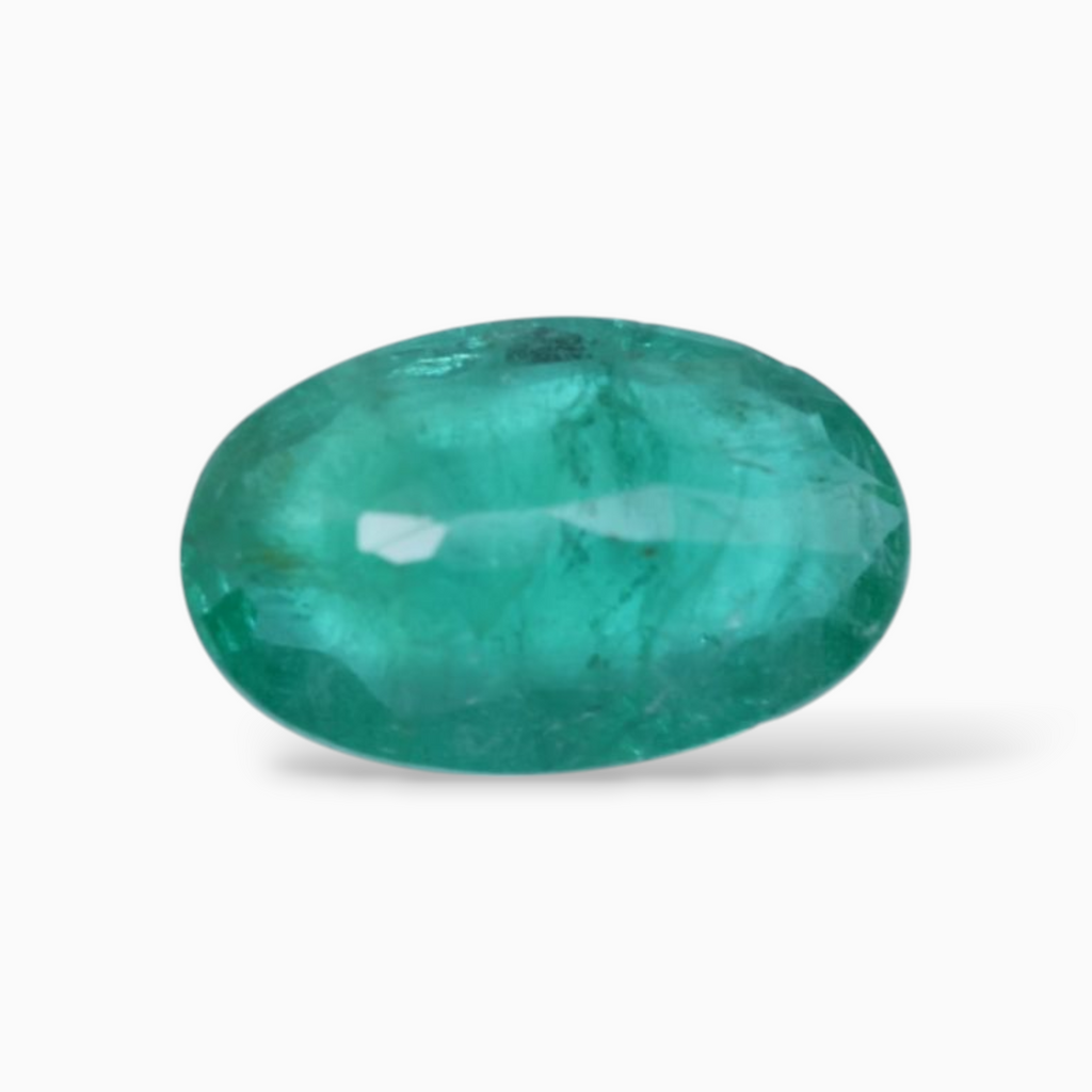 Buy Zambian Green Emerald Gemstone In Oval Shape 1.49 Carats 10.5x6.6mm Size