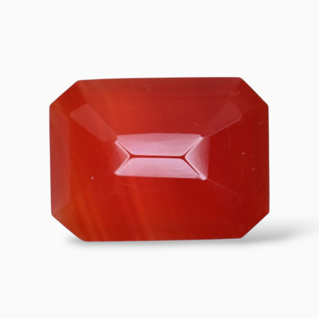 Natural Agate Aqeeq Stone 5.13 Carats Emerald Cut Shape ( 13X10 mm Size)