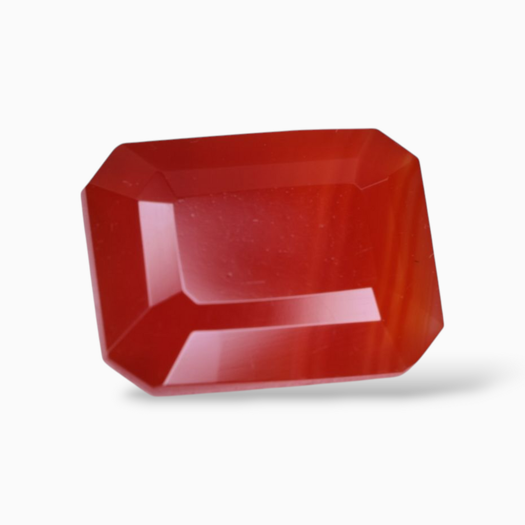 Natural Agate Aqeeq Stone 5.13 Carats Emerald Cut Shape ( 13X10 mm Size)