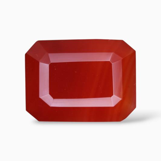 Natural Agate Aqeeq Stone 5.13 Carats Emerald Cut Shape ( 13X10 mm Size)