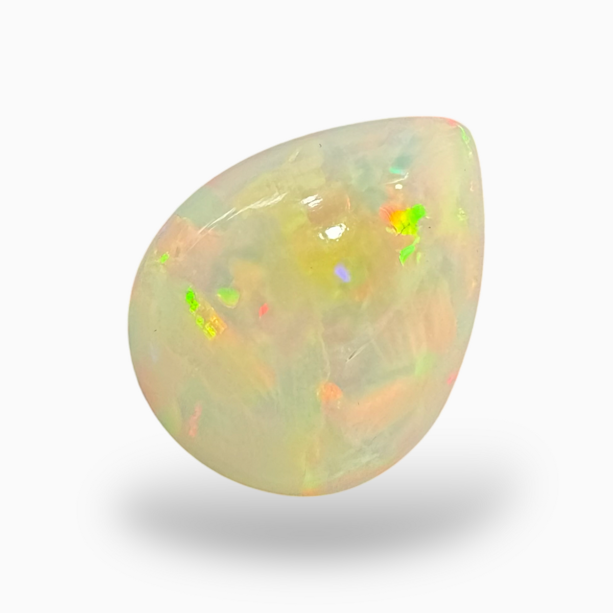 Ethopian White Opal Pear Cabochon 17.5 carat 20x16mm- Natural