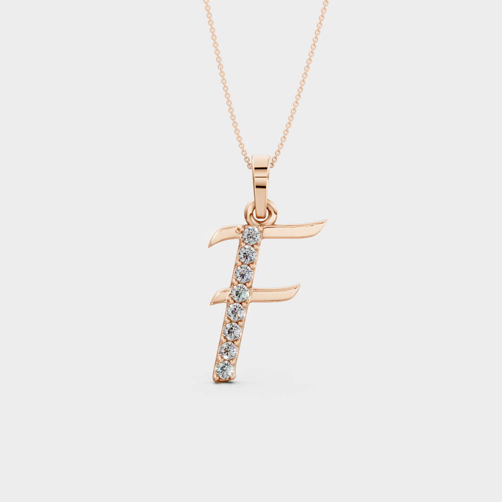 Initial F Pendant Necklace - Bailee
