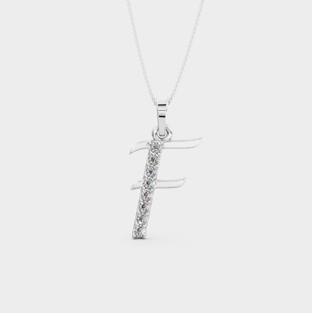 Initial F Pendant Necklace - Bailee