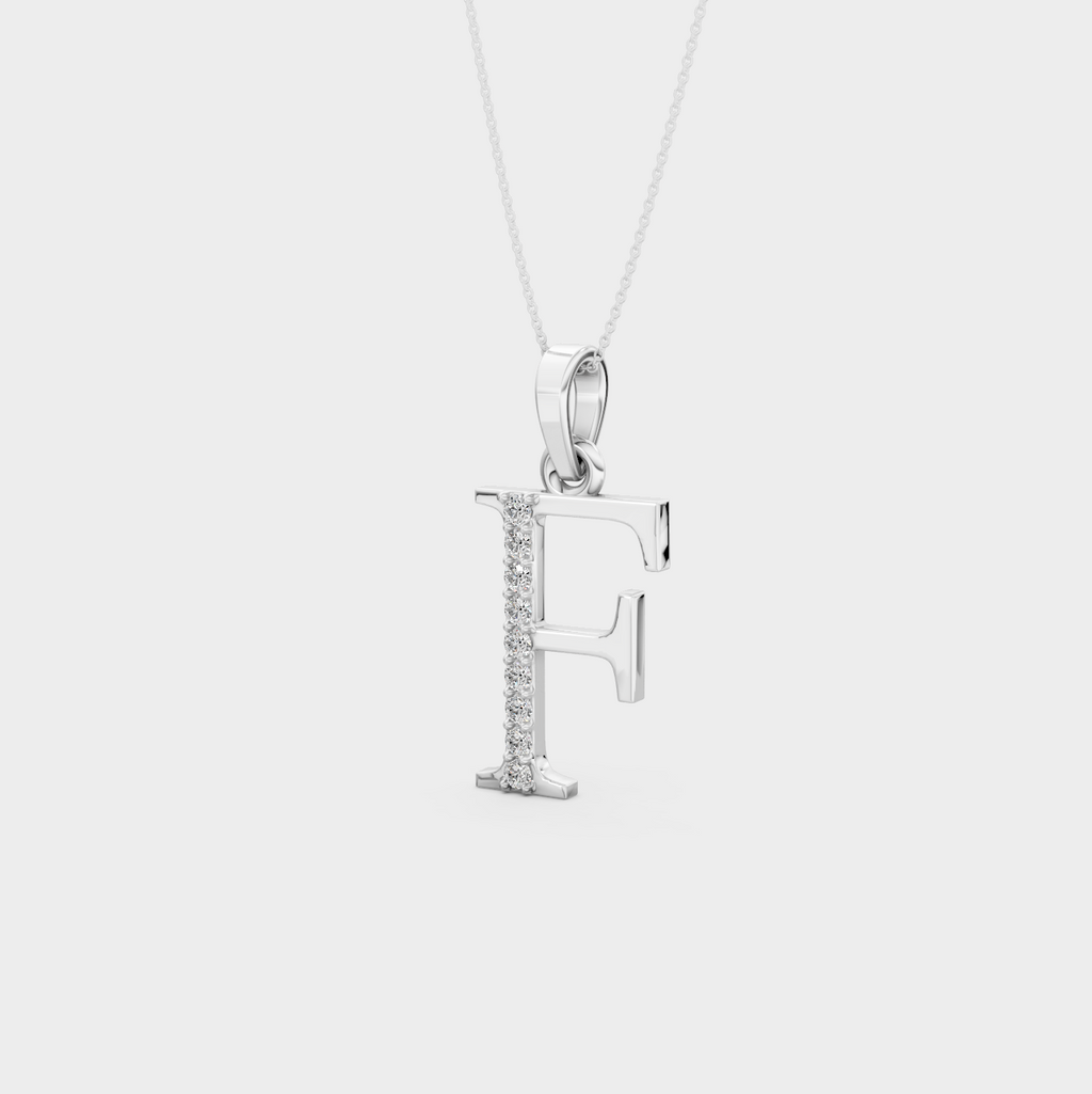 Gold Letter F Necklace - Raina