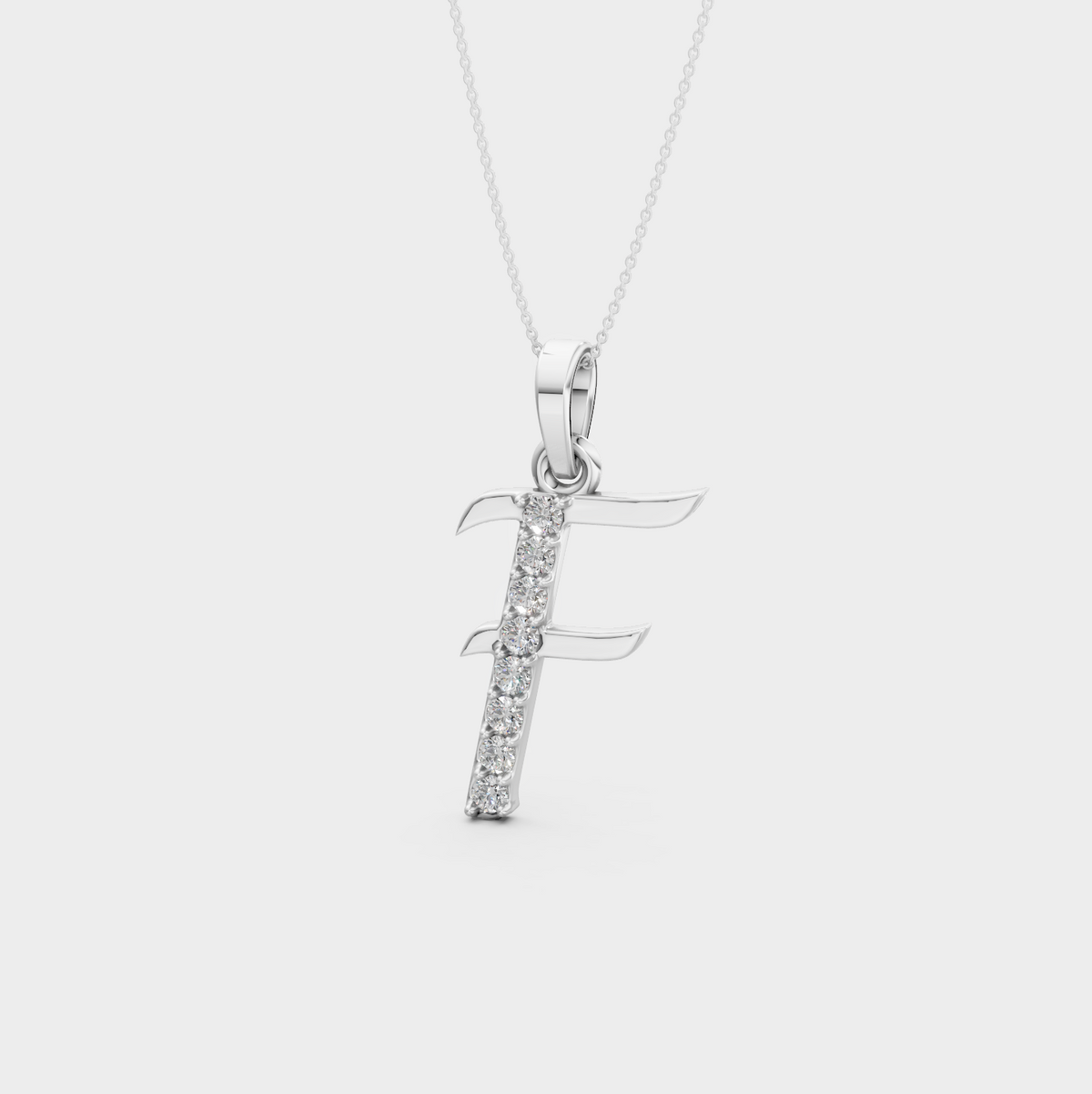 Initial F Pendant Necklace - Bailee