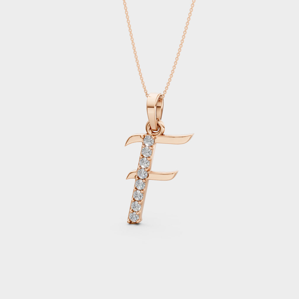 Initial F Pendant Necklace - Bailee