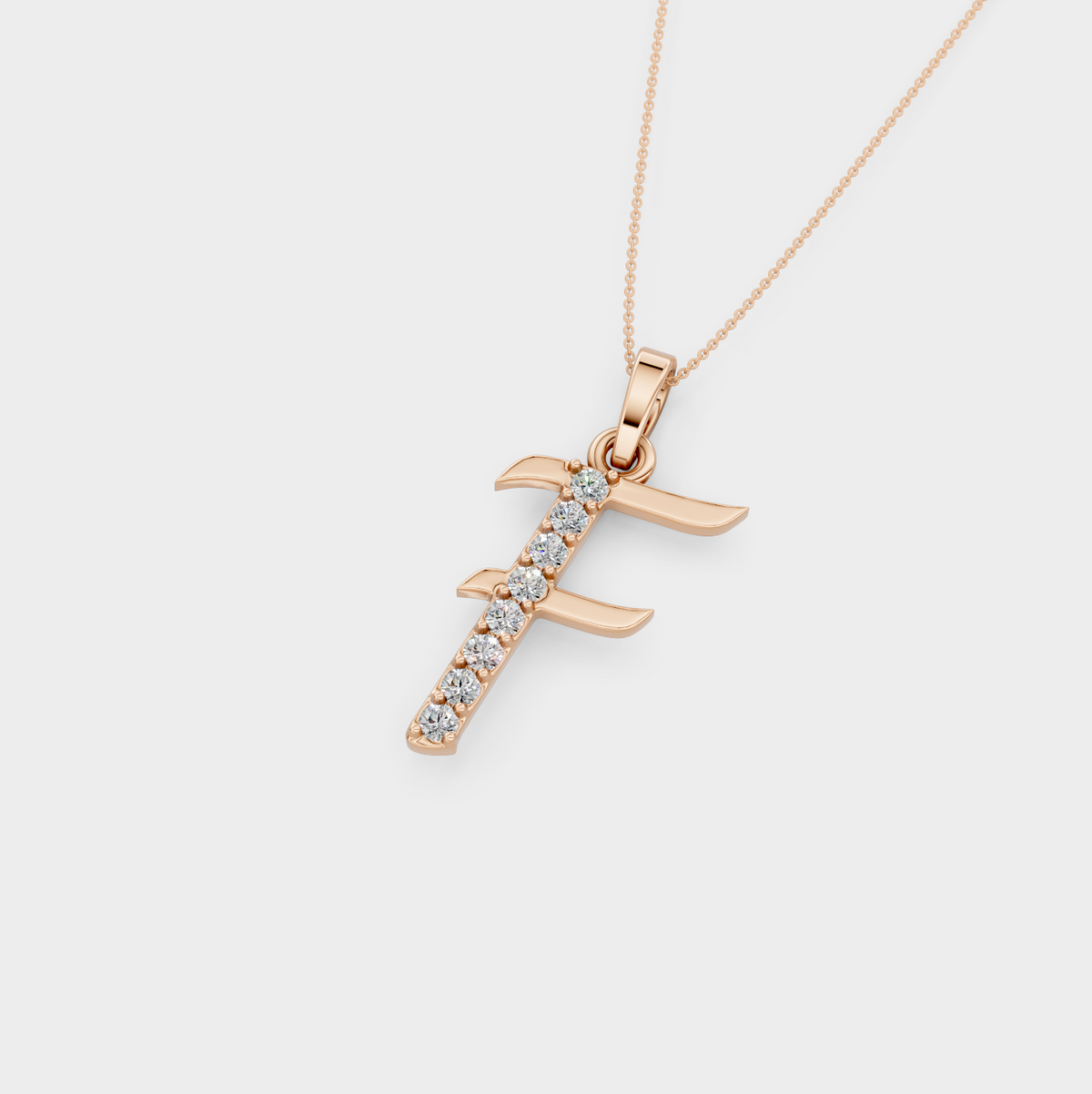 Initial F Pendant Necklace - Bailee