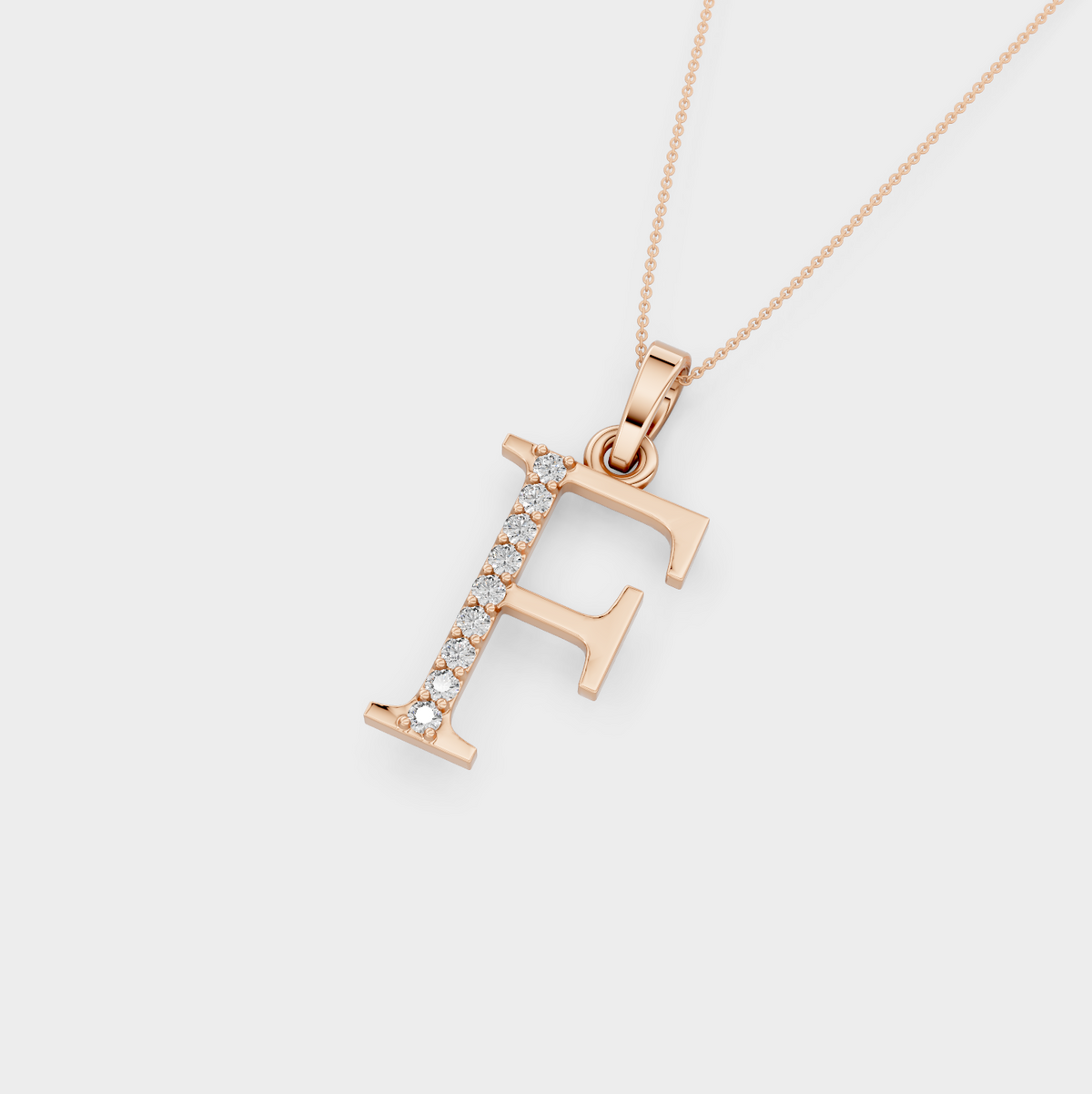 Gold Letter F Necklace - Raina