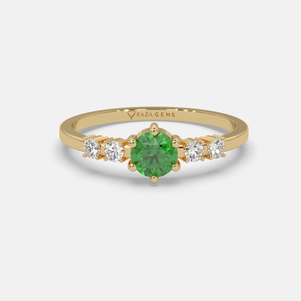 Fakhriyya Emerald Ring 18k Yellow Gold