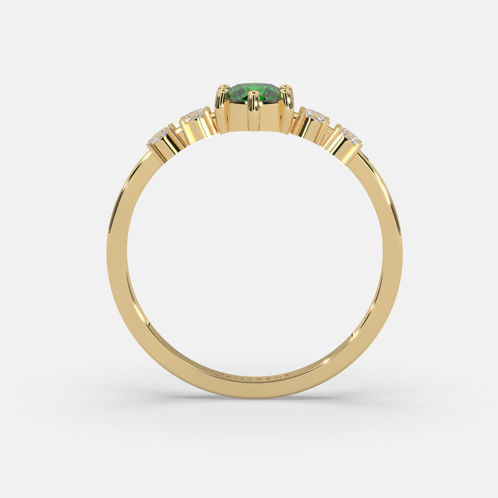 Fakhriyya Emerald Ring 18k Yellow Gold