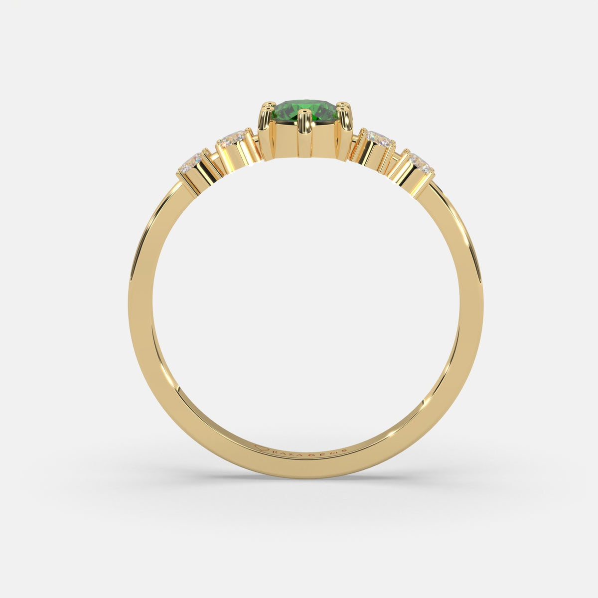 Fakhriyya Emerald Ring 18k Yellow Gold