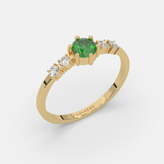 Fakhriyya Emerald Ring 18k Yellow Gold
