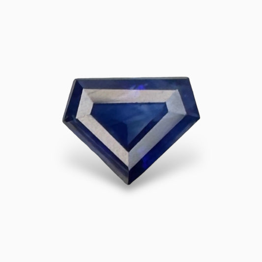 Fancy Shape Natural Blue Sapphire in 0.82 Carats with 7x5.5  mm Size For Sale