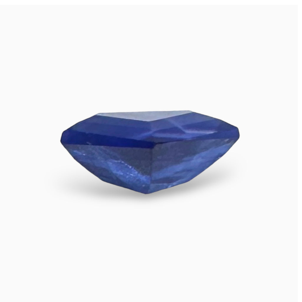 Fancy Shape Natural Blue Sapphire in 0.82 Carats with 7x5.5  mm Size For Sale