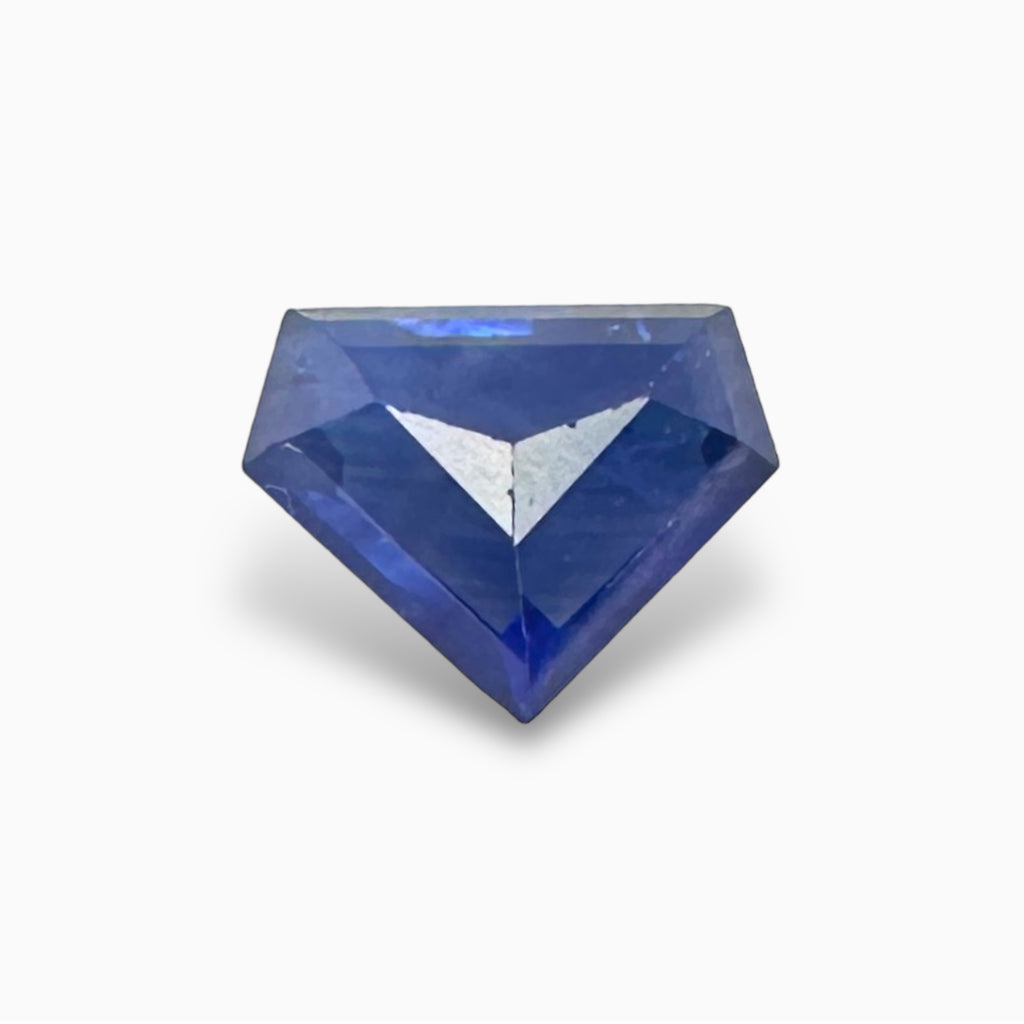 Fancy Shape Natural Blue Sapphire in 0.82 Carats with 7x5.5  mm Size For Sale