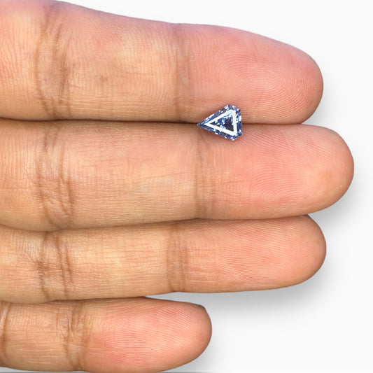 Fancy Shape Natural Blue Sapphire in 0.99 Carats with 7x5.8  mm Size For Sale