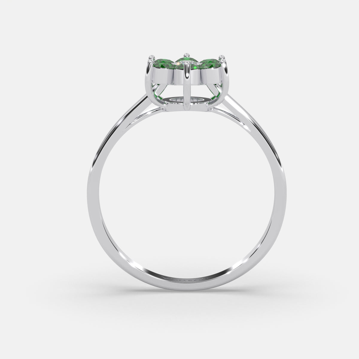 Fawziyya Emerald Ring 18k White Gold