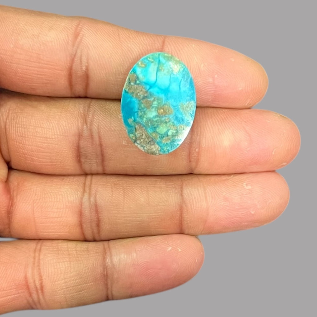Feroza Blue 23.72 Carats 24.4 x 17.9 x 7.7 mm in Oval 