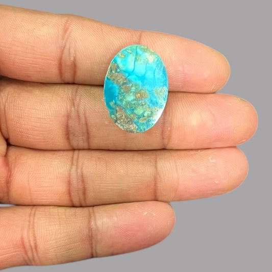 Feroza Blue 23.72 Carats 24.4 x 17.9 x 7.7 mm in Oval 