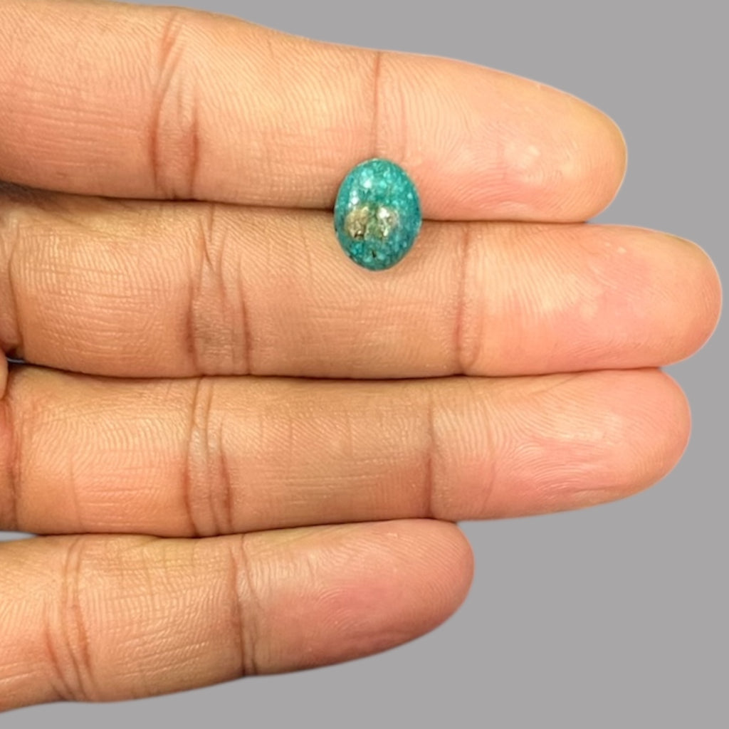 Feroza Gem 2.74 Carats 11.4 x 9 x 3.9 mm in Oval