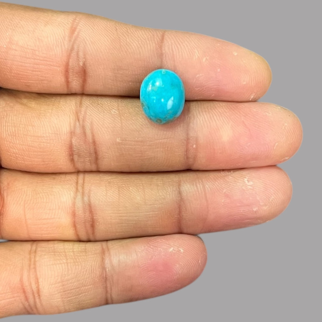 Firoza Hakik Stone 5.03 Carats 12.8 x 10.5 x 5.5 mm in Oval 