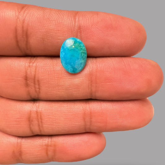 Feroza Original Stone 2.29 Carats 12.7 x 9.7 x 2.9 mm in Oval