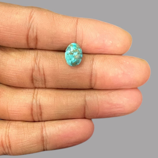 Feroza Stone 2.74 Carats 10.9 x 8.1 x 4.3 mm in Oval