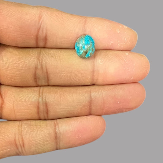 Feroza Stone 4.11 Carats 11.3 x 9.5 x 5.6 mm in Oval