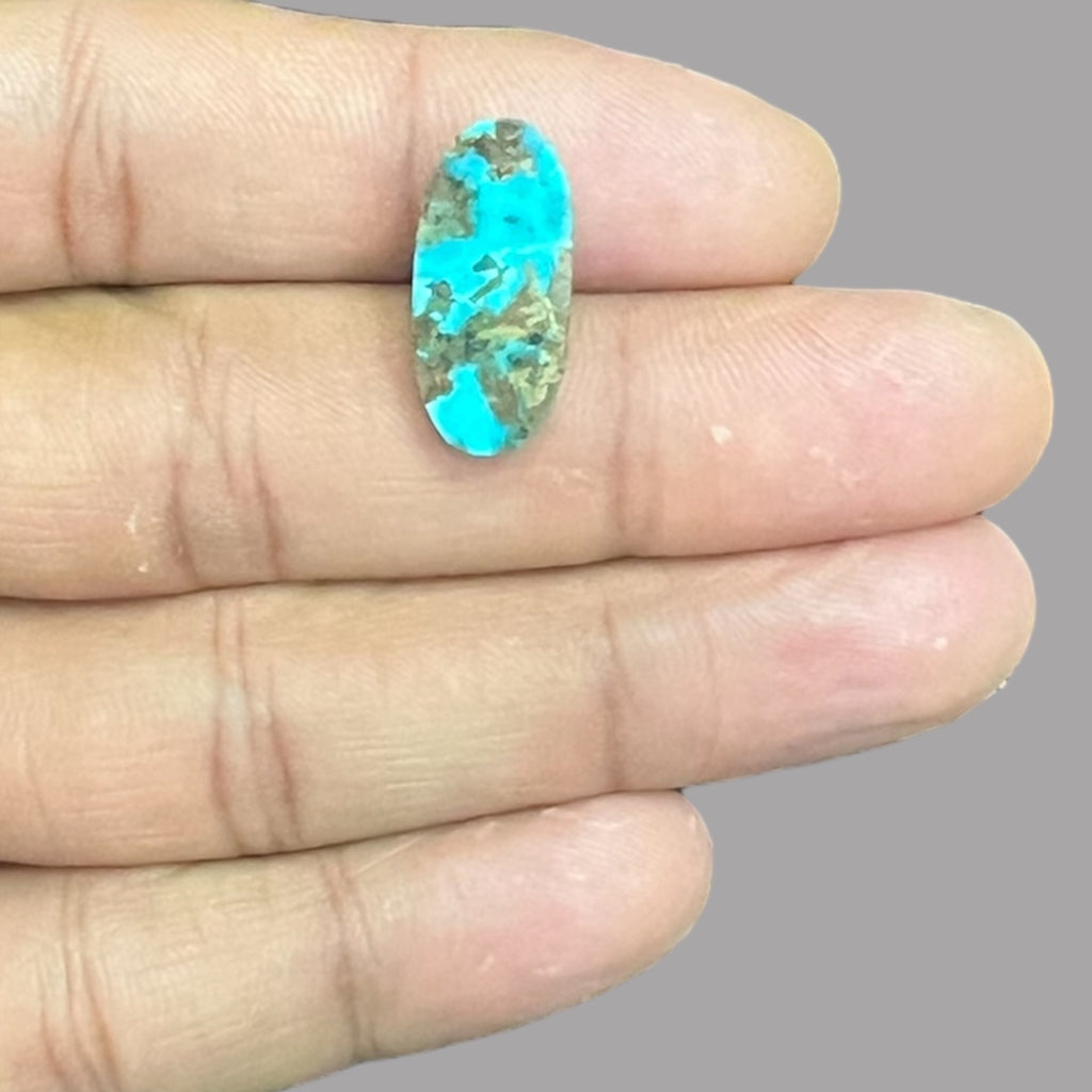 Feroza Stone Buy Online 6.79 Carats 20.5 x 9.6 x 4.1 mm in Oval