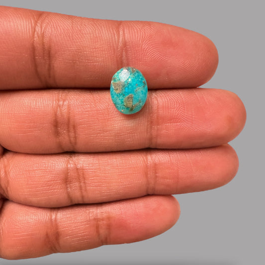 Feroza Stone For Sale 3.65 Carats 11.6 x 9.3 x 4.5 mm in Oval