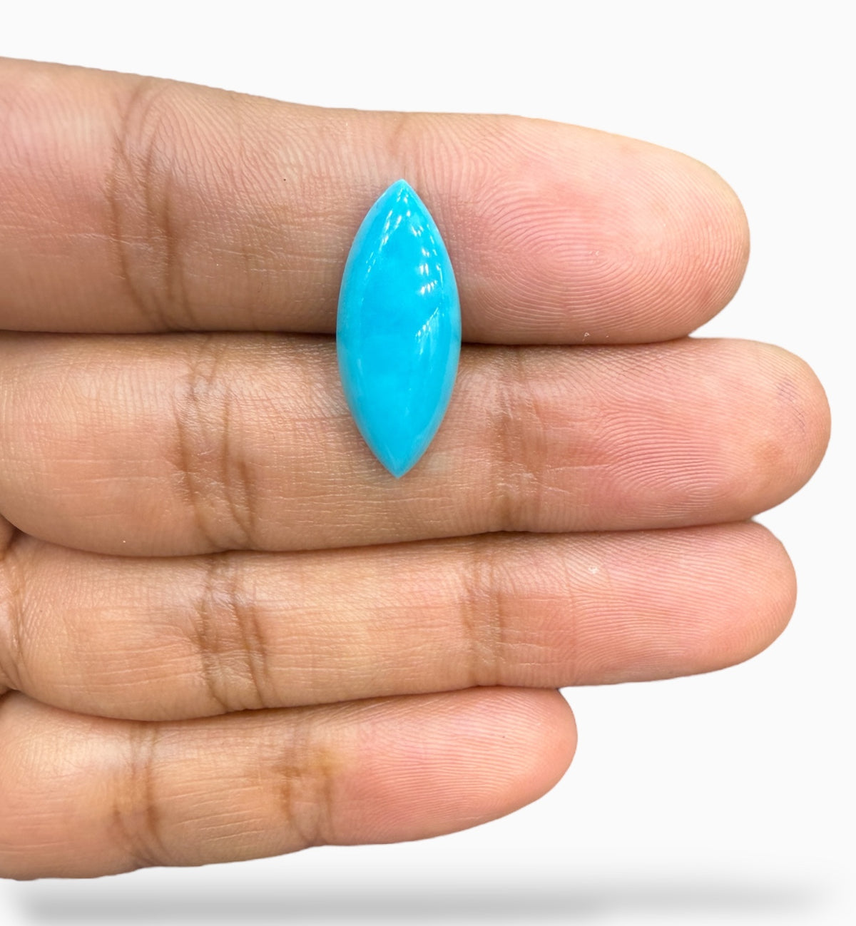 Feroza Stone Marquise Shape 6.46 Carats 21x9 mm
