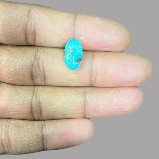 Feroza Stone Original 3.90 Carats 14.4 x 8.3 x 4.4 mm in Oval