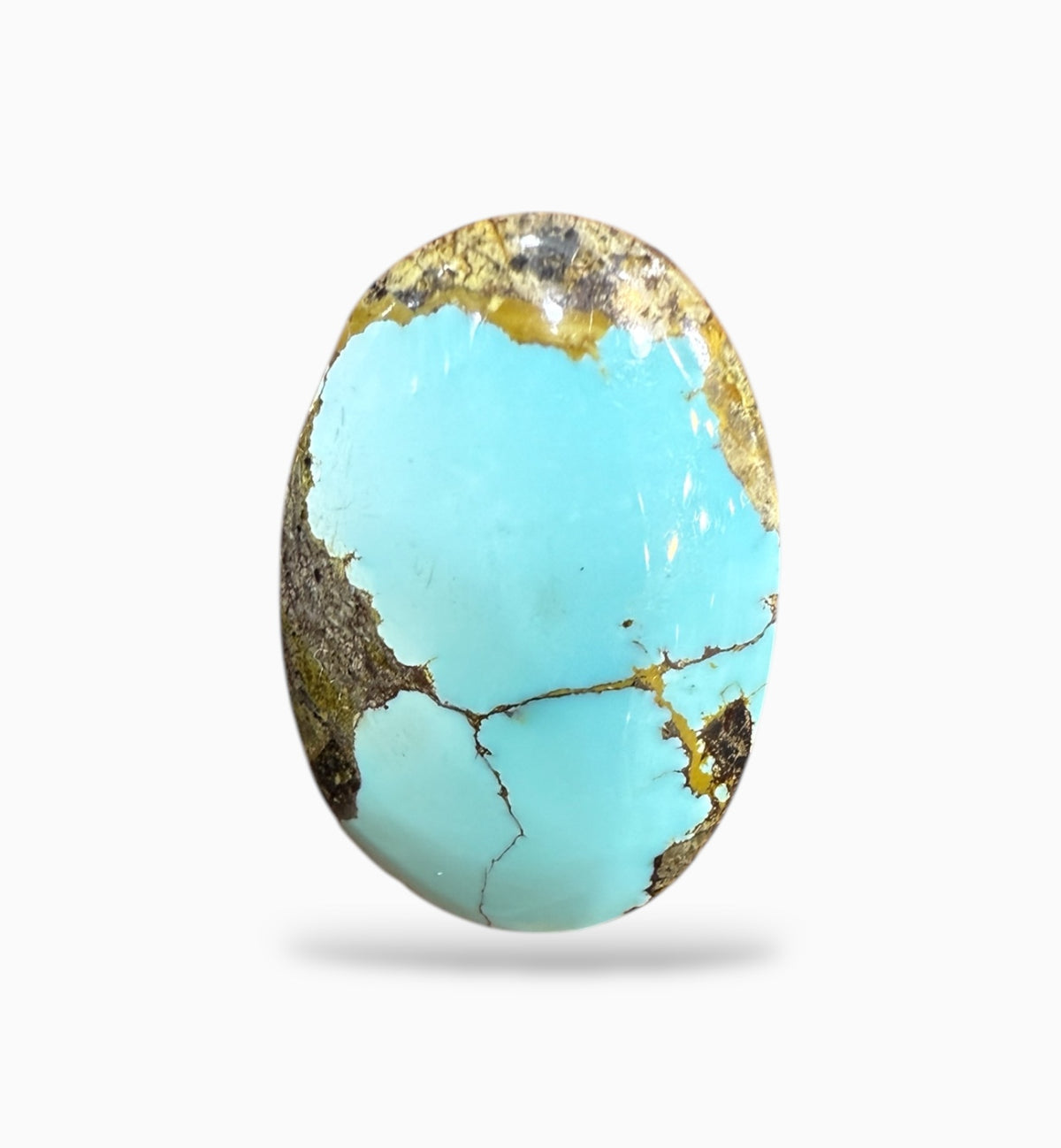 Feroza Stone Oval Cabochon 13.95 Carats 19x13.5 mm