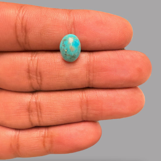 Feroza Stone Real 2.85 Carats 11.1 x 8.5 x 4.9  mm in Oval