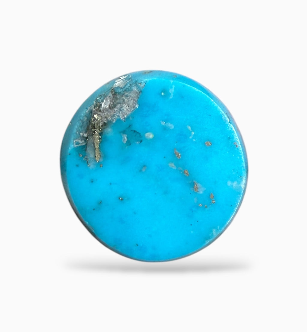 Feroza Stone Round Cabochon 30.91 Carats 19 mm from Iran