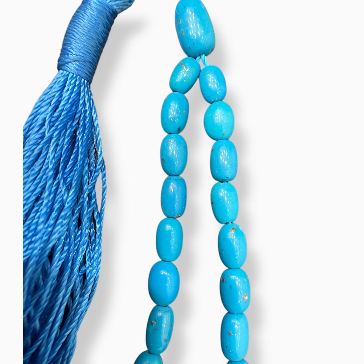 Feroza Stone Tasbeeh or Misbha Oval Beads 6-10 mm 86.28 Carats