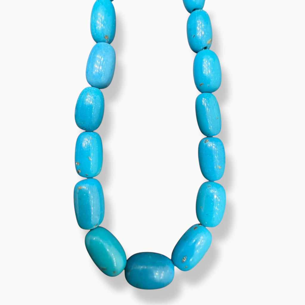 Feroza Stone Tasbeeh or Misbha Oval Beads 6-10 mm 86.28 Carats
