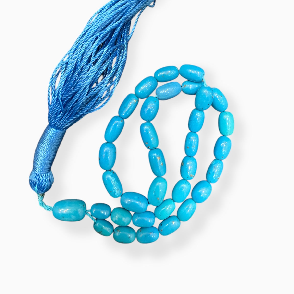 Feroza Stone Tasbeeh or Misbha Oval Beads 6-10 mm 86.28 Carats