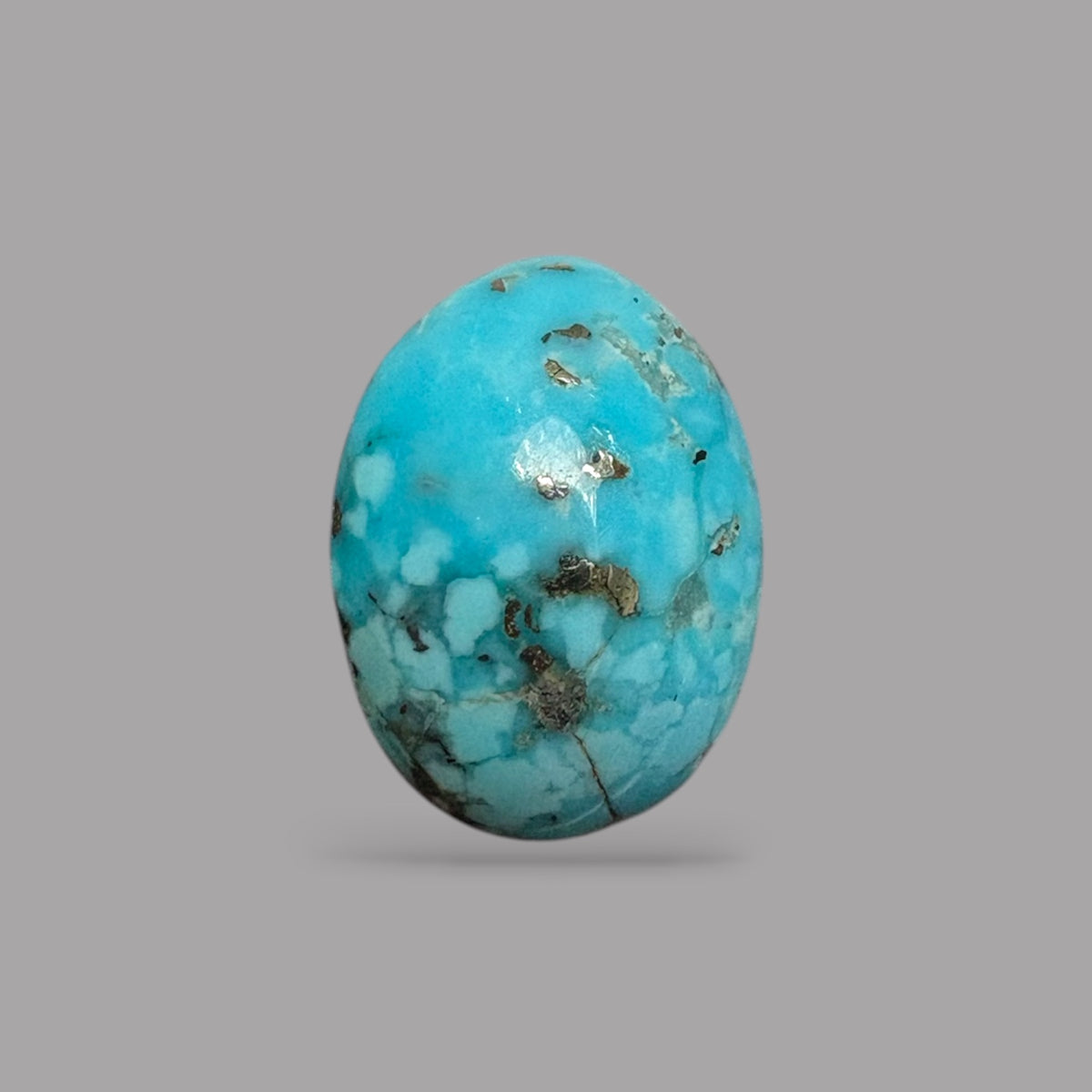 Firoza Gemstone 3.81 Carats 11.8 x 8.7 x 5.5 mm in Oval