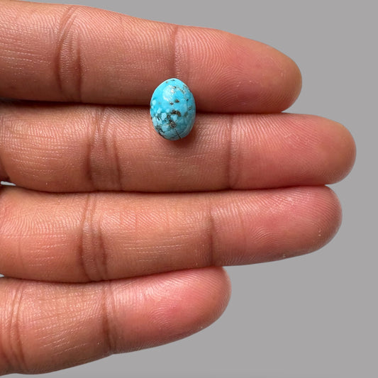 Firoza Gemstone 3.81 Carats 11.8 x 8.7 x 5.5 mm in Oval